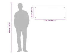 vidaXL Küchenrückwand Dunkelgrau 110 x 40 x 0,6 cm Gehärtetes Glas 42001310
