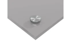 vidaXL Küchenrückwand Hellgrau 110 x 50 x 0,6 cm Gehärtetes Glas 42001305