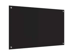 vidaXL Küchenrückwand Schwarz 100 x 60 cm Gehärtetes Glas 42018043