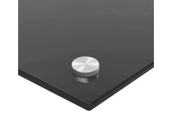 vidaXL Küchenrückwand Schwarz 90x40 cm Hartglas 249487