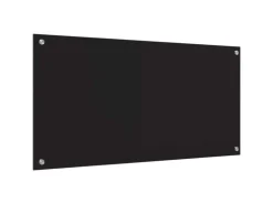 vidaXL Küchenrückwand Schwarz 100 x 50 cm Gehärtetes Glas 42018042