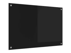 vidaXL Küchenrückwand Schwarz 90 x 60 cm Gehärtetes Glas 42018040