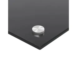 vidaXL Küchenrückwand Schwarz 80x50 cm Hartglas 249485