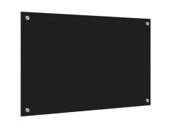 vidaXL Küchenrückwand Schwarz 80 x 50 cm Gehärtetes Glas 42018036