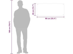 vidaXL Küchenrückwand Transparent 90×40 cm Hartglas 249472