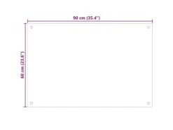 vidaXL Küchenrückwand Transparent 90×60 cm Hartglas 249474