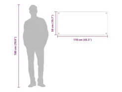 vidaXL Küchenrückwand Transparent 110 x 50 x 0,6 cm Gehärtetes Glas 42001293