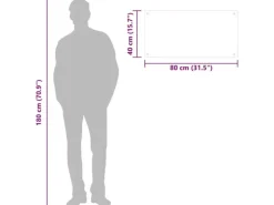 vidaXL Küchenrückwand Transparent 80×40 cm Hartglas 249469