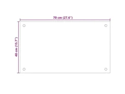 vidaXL Küchenrückwand Weiß 70x40 cm Hartglas 249451