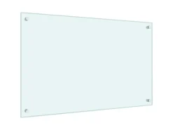 vidaXL Küchenrückwand Weiß 80x50 cm Hartglas 249455