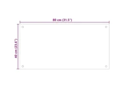 vidaXL Küchenrückwand Weiß 80x40 cm Hartglas 249454