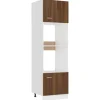 vidaXL Mikrowellenumbauschrank Braun Eichen-Optik 60x57x207 cm