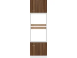 vidaXL Mikrowellenumbauschrank Braun Eichen-Optik 60x57x207 cm