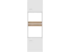 vidaXL Mikrowellenumbauschrank Weiß 60x57x207 cm Holzwerkstoff
