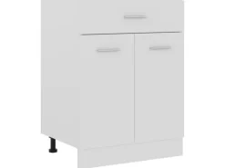 vidaXL Schubunterschrank Weiß 60x46x81,5 cm Holzwerkstoff