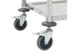 vidaXL 2-Stufiger Servierwagen 96,5 x 55 x 90 cm Edelstahl