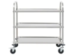 vidaXL 3-Stufiger Servierwagen 96,5 x 55 x 90 cm Edelstahl
