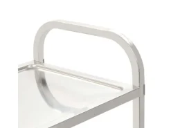 vidaXL 3-Stufiger Servierwagen 96,5 x 55 x 90 cm Edelstahl