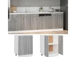 vidaXL Unterschrank Grau Sonoma 60x46x81,5 cm Holzwerkstoff