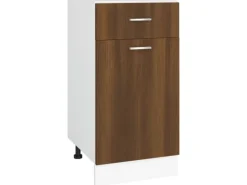 vidaXL Unterschrank mit Schublade Braun Eichen-Optik 40x46x81,5 cm