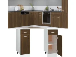 vidaXL Unterschrank mit Schublade Braun Eichen-Optik 30x46x81,5 cm