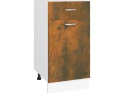 vidaXL Unterschrank mit Schublade Räuchereiche 40x46x81,5 cm