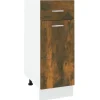 vidaXL Unterschrank mit Schublade Räuchereiche 30x46x81,5 cm