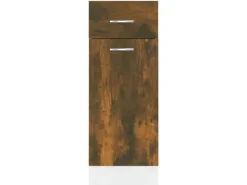 vidaXL Unterschrank mit Schublade Räuchereiche 30x46x81,5 cm