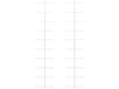 vidaXL Wand-Weinregale für 10 Flaschen 2 Stk. Weiß Metall