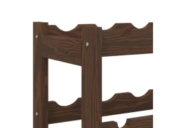 vidaXL Weinregal für 42 Flaschen Braun Massivholz Kiefer 62,5 x 25 x 102 cm