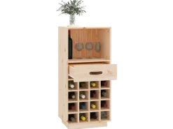 vidaXL Weinregal 45x34x100 cm Massivholz Kiefer