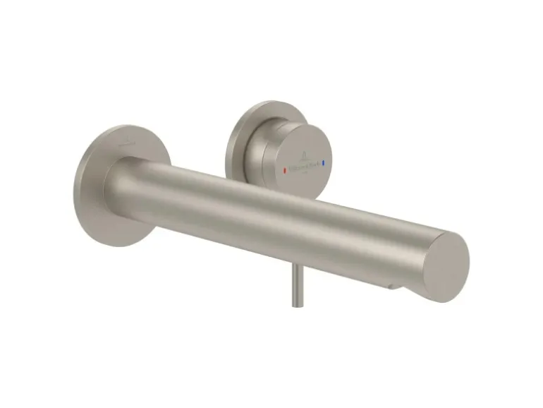 Villeroy & Boch Einhebel-Waschtischauslauf-Set Loop & Friends in Brushed Nickel Matt
