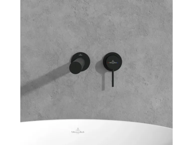 Villeroy & Boch Einhebel-Waschtischauslauf-Set Loop & Friends in Matt Black