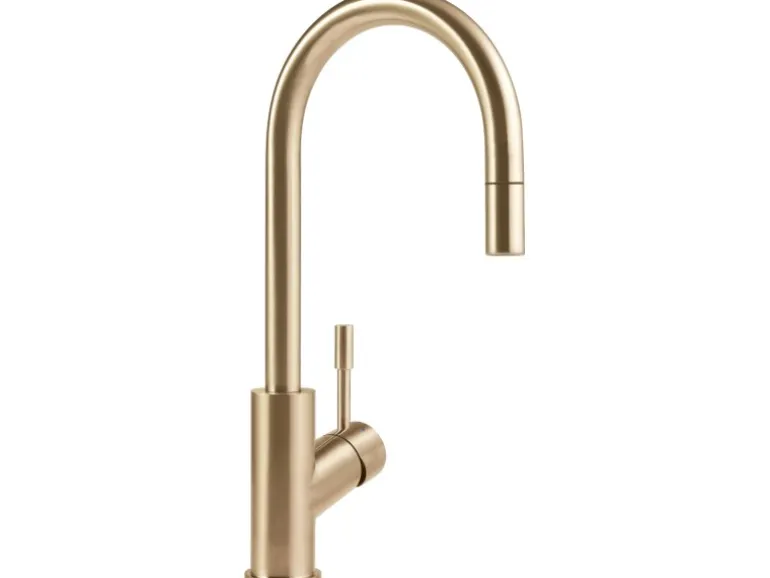 Villeroy & Boch Küchenarmatur Umbrella Flex Hochdruck-Armatur mit Ausziehbarer Brause Wassersparend Gold