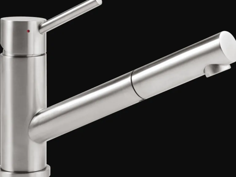 Villeroy & Boch Küchenarmatur Como Shower Hochdruck-Armatur Ausziehbare Brause Wassersparend Edelstahl Massiv