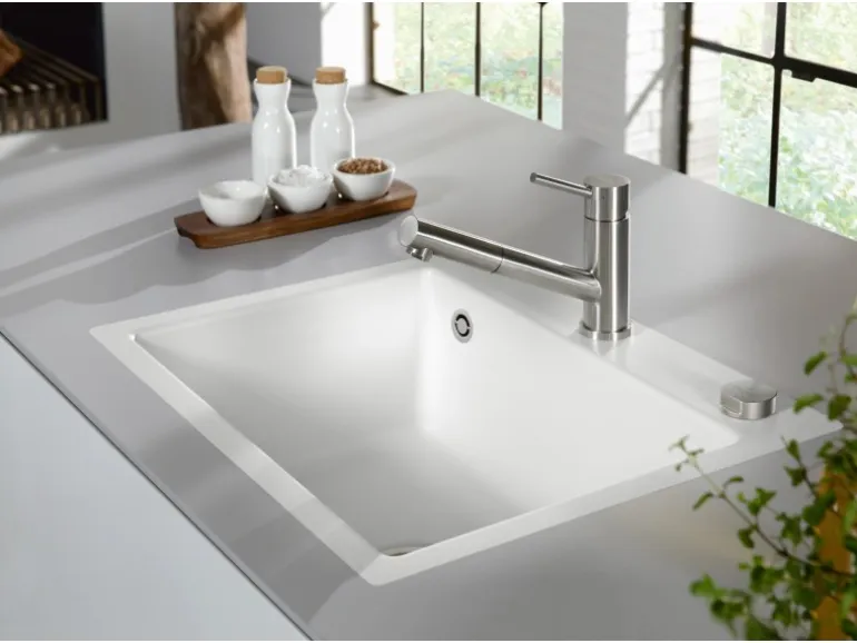 Villeroy & Boch Küchenarmatur Como Shower Hochdruck-Armatur Ausziehbare Brause Wassersparend Edelstahl Massiv