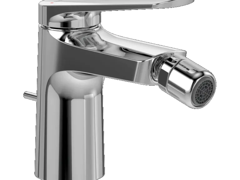 Villeroy & Boch Oasis Bidetarmatur Einhebelmischer mit Zugstange Keramikkartusche Wassersparend Auslaufhöhe 73mm Chrom