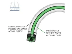 VIZIO 5 Wege Wasserhahn Küchenarmatur Edelstahl Massiv mit 360° Schwenkbarem U Auslauf PVD Schwarz Matt