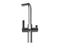 VIZIO 4 Wege Wasserhahn Küchenarmatur FC mit 360° Schwenkbarem L Auslauf Verchromt