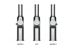 VIZIO 4 Wege Wasserhahn Küchenarmatur BOD mit 360° Schwenkbarem U Auslauf Schwarz Matt