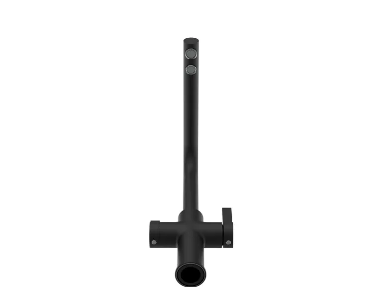 VIZIO 4 Wege Wasserhahn Küchenarmatur FC mit 360° Schwenkbarem L Auslauf Schwarz Matt
