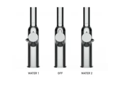 VIZIO 4 Wege Wasserhahn Küchenarmatur FC mit 360° Schwenkbarem U Auslauf Schwarz Matt