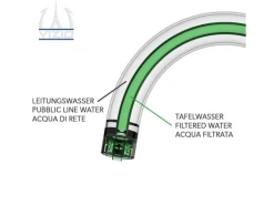 VIZIO 3 Wege Wasserhahn Küchenarmatur FC mit 360° Schwenkbarem U Auslauf Verchromt
