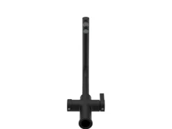 VIZIO NIEDERDRUCK 3 Wege Wasserhahn Küchenarmatur FC mit 360° Schwenkbarem L Auslauf Schwarz Matt