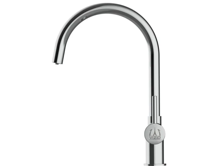 VIZIO NIEDERDRUCK 3 Wege Wasserhahn Küchenarmatur Edelstahl Massiv 360° Schwenkbarem U Auslauf Hochglanz Poliert
