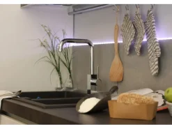 VIZIO Wasserhahn Küchenarmatur QU mit 360° Schwenkbarem N Auslauf Verchromt