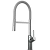 VIZIO Wasserhahn Küchenarmatur BOD mit 360° Schwenkbarem Auslauf Abnehmbare 2 Strahl Handbrause Verchromt   Grau