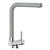 VIZIO Wasserhahn Vorfenster Küchenarmatur Umklappbar 45 CM mit 360° Schwenkbarem L Auslauf Verchromt   Zement Granit