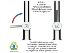 VIZIO Wasserhahn Vorfenster Küchenarmatur Umklappbar 6 CM LINKER HEBEL mit 360° Schwenkbarem L Auslauf Verchromt