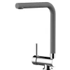 VIZIO Wasserhahn Vorfenster Küchenarmatur Umklappbar 6 CM LINKER HEBEL mit 360° Schwenkbarem L Auslauf Verchromt   Zement Granit